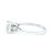Contemporary Gia 14ct White Gold Emerald Cut Diamond Ring, Size 5.5 For Sale - Image 3 of 9