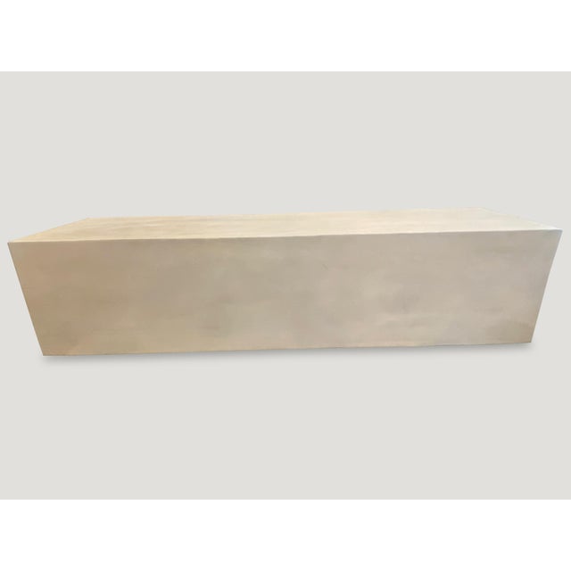 Andrianna Shamaris Minimalist Bleached Log Floating on Stainless Steel Cylinders For Sale - Image 16 of 18