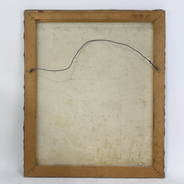 Black Vintage Trompe l'Oeil Americana Oil Painting With Presidential Border For Sale - Image 8 of 9