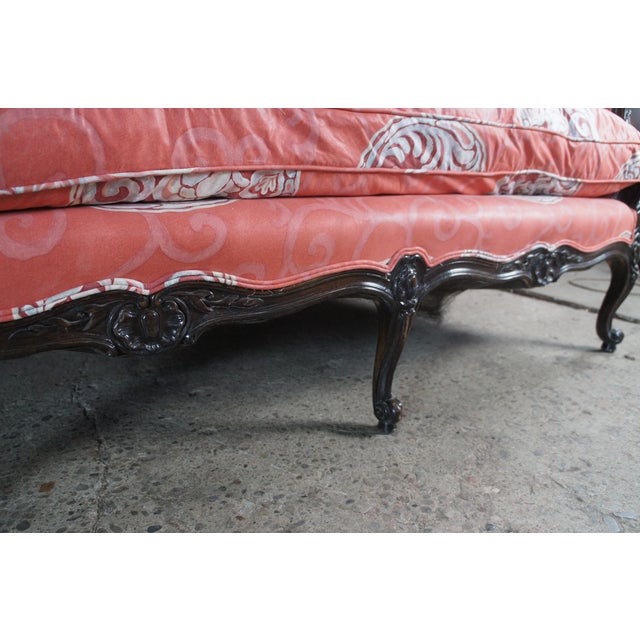 Red Vintage Meyer Gunther Martini Baroque Louis XV Sofa Loveseat Chinoiserie Fabric For Sale - Image 8 of 13