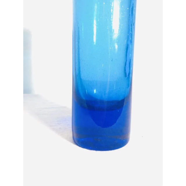 Vintage Scandinavian Glass Cylinder Vase, 1970s For Sale - Image 7 of 11