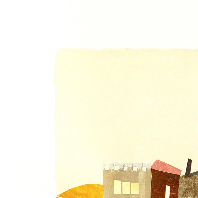 Prairie Stories - Original Contemporary Prairie Landscape Watercolor Collage Mixed Media Work on Paper by Maria C Bernhardsson For Sale - Image 4 of 7