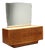 Vintage Dresser in Mahogany with Glass Top, 1950s For Sale