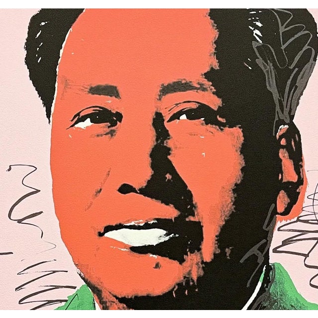 Andy Warhol (after) "Mao Zedong red" print, size 60 x 60 cm, plate signed bottom right, numbered with pencil on heavy...