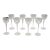 Continental Antique Set of 8 Handblown and Cut Crystal Wine Glasses For Sale