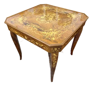Mid 20th Century Italian Inlaid Convertible Game Table