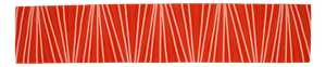 Red Silver Geometric Silk Runner by Renaras