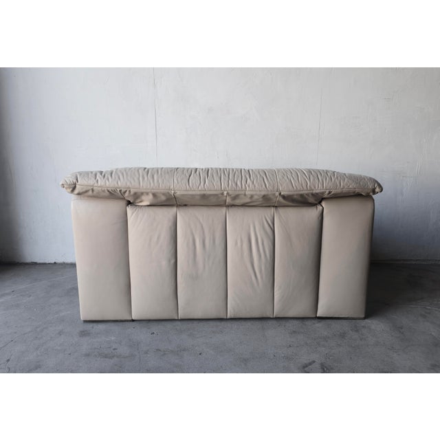 1970s Post Modern Leather Loveseat by Intertime Switzerland For Sale In Las Vegas - Image 6 of 10