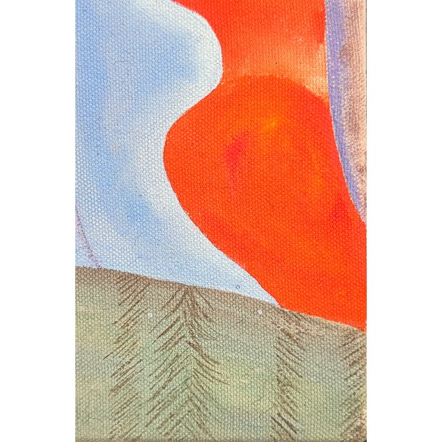 Jessica Simorte "Curtain" Contemporary Colorful Abstract Mixed Media Interior Space Painting, 2022 For Sale In Houston - Image 6 of 8