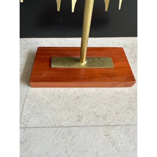 Wood Vintage 31” Brutalist Metal Sunburst Objet in the Manner of Marc Weinstein For Sale - Image 7 of 12