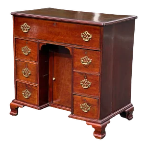 Antique George III Mahogany Kneehole Desk C. Late 18th Century