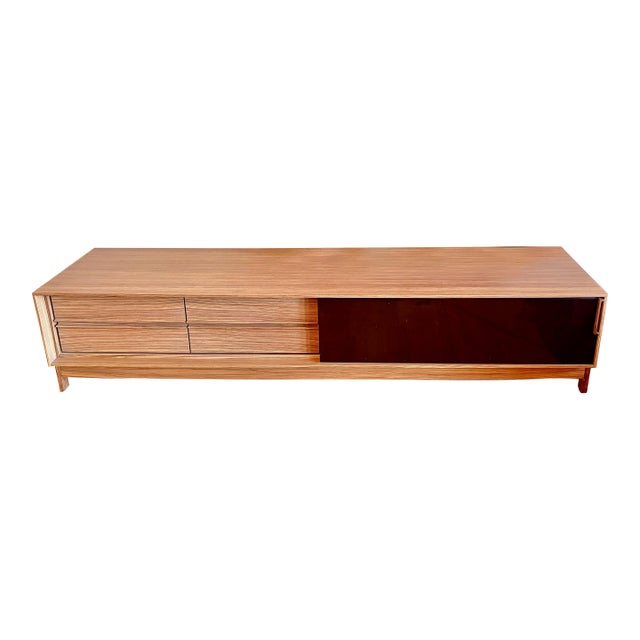 Cecchini Collection Zebra Wood Credenza, 93.5" W 23.75" D X 20" H, 2006 For Sale