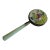 Vintage Hand Mirror With Jade Handle & Hand-Painted Asian Scene For Sale