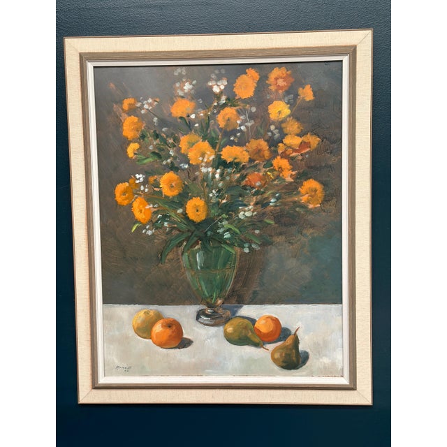 Arne Ericson, Floral Still Life, 1967, Oil Painting on Panel, Framed For Sale - Image 4 of 18