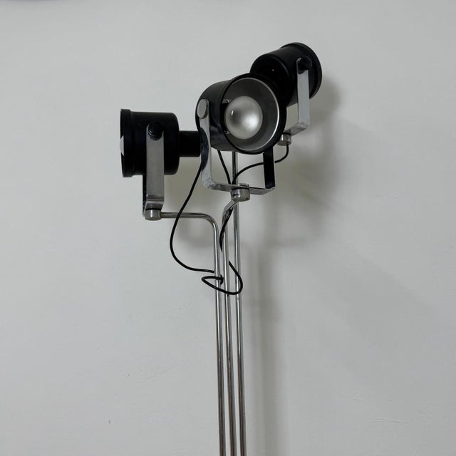 Black P433 Brusasco Torretta 3-Spotlight Floor Lamp from Luci Italia, 1970s For Sale - Image 8 of 17