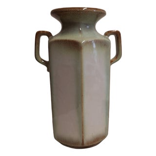 Vintage Ceramic Vase with Double Handles from Scheurich, 1980s For Sale
