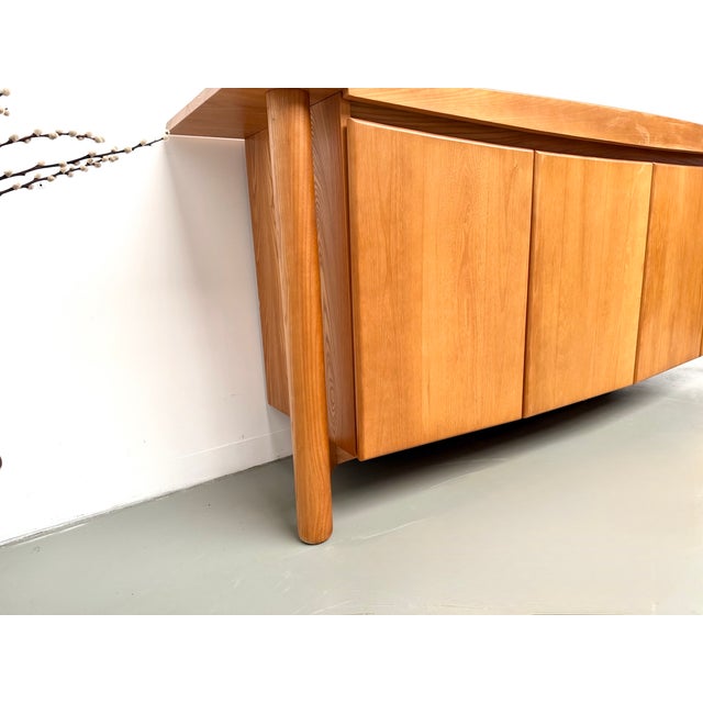 Curved Sideboard in Elm from Maison Regain, 1970 For Sale - Image 13 of 18