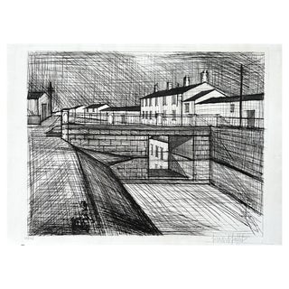 Bernard Buffet, The Canal, 1955, Original Etching For Sale