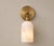 Handcrafted Brass Wall Sconce With Natural Alabaster Cylinder Shade | Sculptural Accent Light For Sale - Image 4 of 6