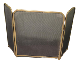 Folding Brass Mesh Fire Guard, 1920