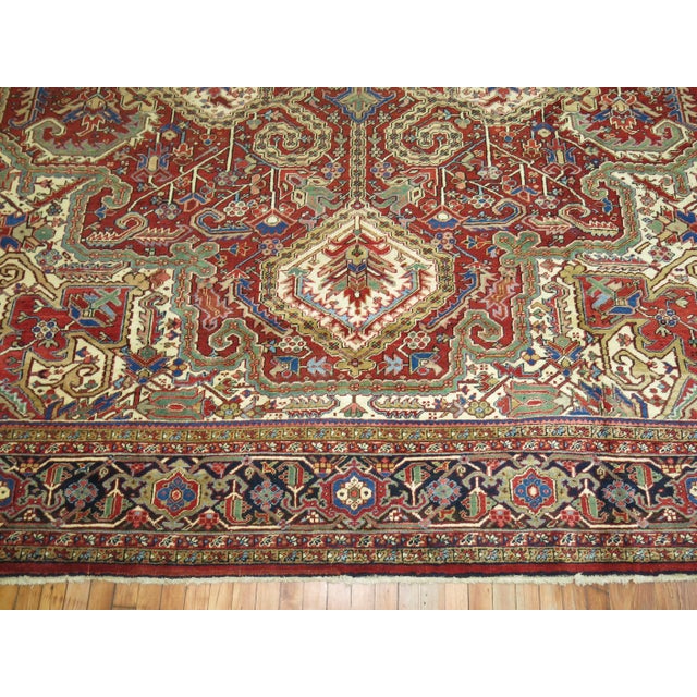 Antique Persian Heriz Rug For Sale - Image 12 of 18