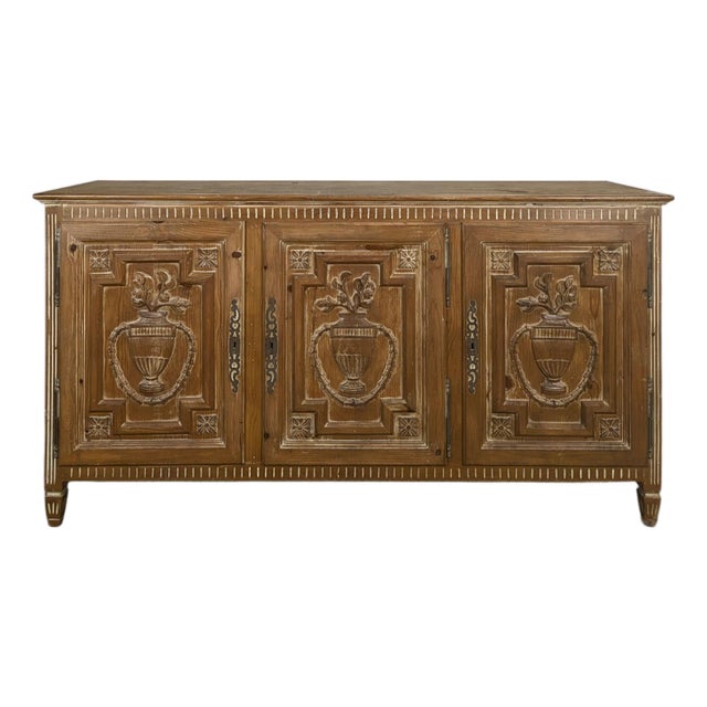 Directoire Style Sideboard in Canted Pine For Sale