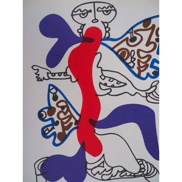 Charles LAPICQUE (1898-1988) Surreal butterfly Original color lithograph On thick paper 24 x 31 cm (c. 9 x 12 inches)...