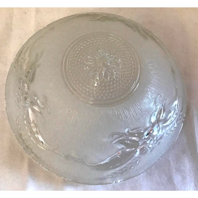 Vintage Frosted Glass Light Fixture Cover For Sale - Image 4 of 6