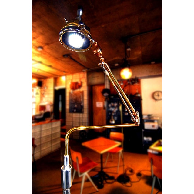 1920’s dentist lamp by Weber. Almost entirely built out of brass and copper, some aluminum and fitted with a stainless...