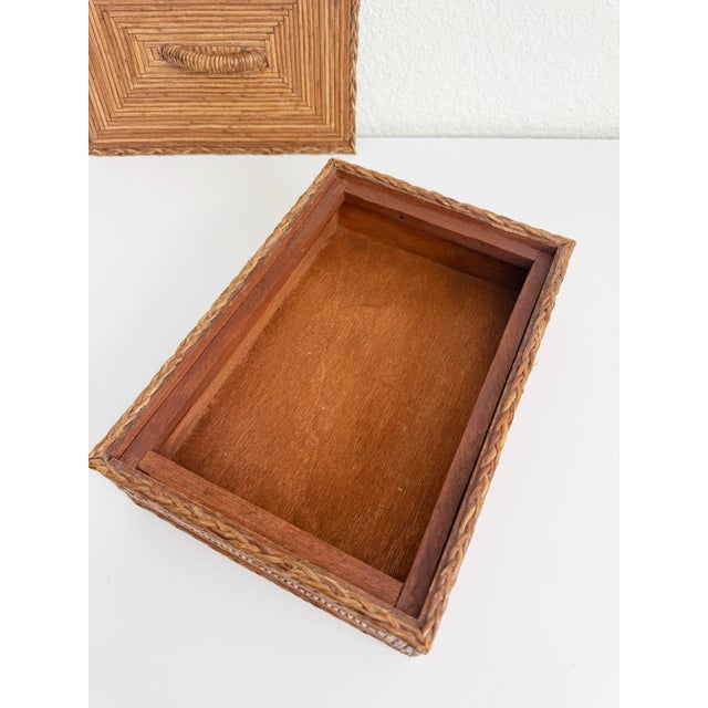 Handmade Bamboo & Braided Seagrass Box For Sale - Image 16 of 17