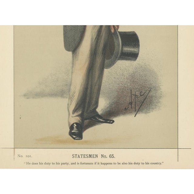 Victorian Bearded Statesman – Vanity Fair Statesmen No. 65, 1870 : Issued October 8, 1870, this Vanity Fair portrait...