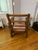 Arts & Crafts Morris Style Velvet Upholstered Oak Chair With Ladder Back Which Reclines For Sale - Image 3 of 7