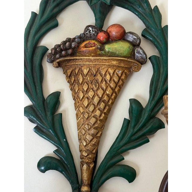 Exceptional Hollywood Regency Wall Sconces attributed to S. Salvadori, Italy, 1960s, Set of 2 For Sale - Image 12 of 18