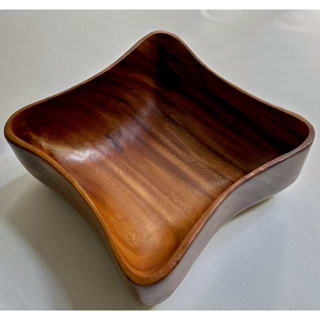 Larger Pacific Merchants hand carved Acacia Wood Serving Bowl. Salad. Pasta. Centerpiece. Fruits. Featuring a handcrafted...