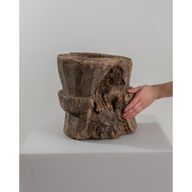 19th Century European Wooden Mortar For Sale - Image 12 of 18
