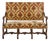 Antique French Carved Walnut Mouton Settee For Sale