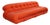 Soriana Orange Fabric Three-Seater Sofa by Tobia Scarpa for Cassina For Sale