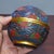 Carved Lacquer Round Trinket Box With Polychrome Floral Scroll Relief, Chinoiserie Decor For Sale In Los Angeles - Image 6 of 9