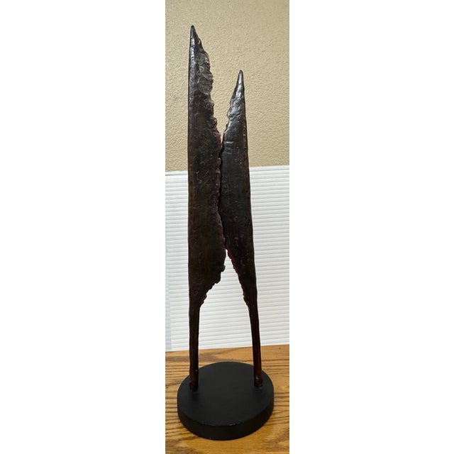 Sienna Abstract Cast Metal Blade Sculpture, Unmarked For Sale - Image 8 of 12