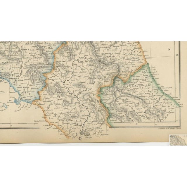 Antique Hand-Colored Political Map of Italy, 1860 For Sale - Image 11 of 12