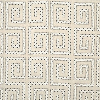 Sample - Schumacher Prado Embroidery Fabric in Graphite For Sale