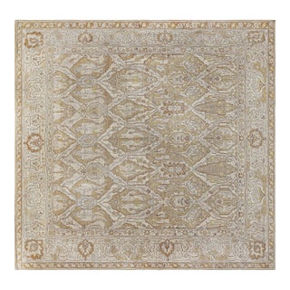 1920s Indian Amritsar Beige, Brown and Gold Rug For Sale