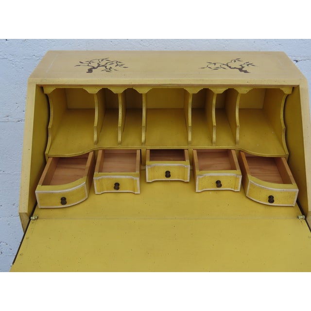 French Hand Painted Small Secretary Desk 6887 For Sale - Image 13 of 17