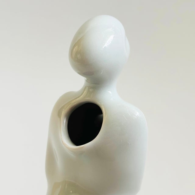 Ceramic Vintage Woman Porcelain Milk Pitcher or Creamer For Sale - Image 7 of 9