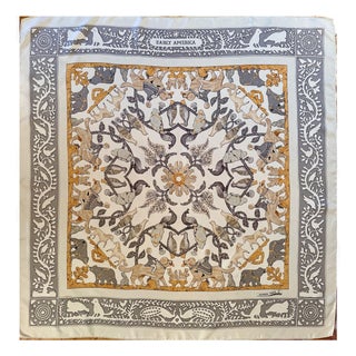 Hermès Early America 1984 Silk Scarf Designed by Françoise De La Perriere For Sale