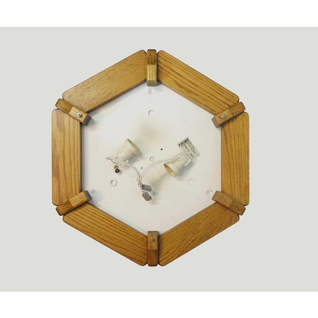 German Murano Glass & Wood Ceiling Lamp from Kaiser Idell / Kaiser Leuchten, 1960s For Sale - Image 9 of 10