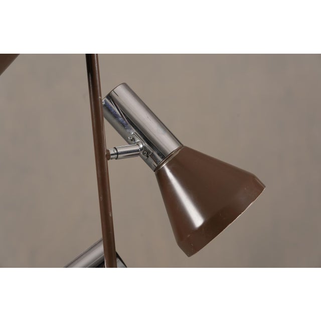 Vintage Brown 3-Bulbs Floor Lamp, Germany, 1970s For Sale - Image 4 of 7