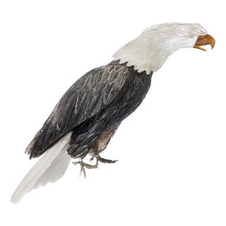 Eagle in Quartz and Silver For Sale