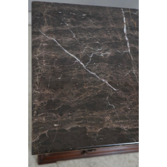 Ethan Allen Empire Style Marble Top 4 Drawer Chest For Sale - Image 10 of 17