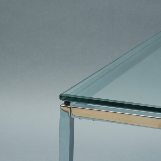 Vintage Coffee Table in Glass and Steel, 1960s For Sale - Image 4 of 6
